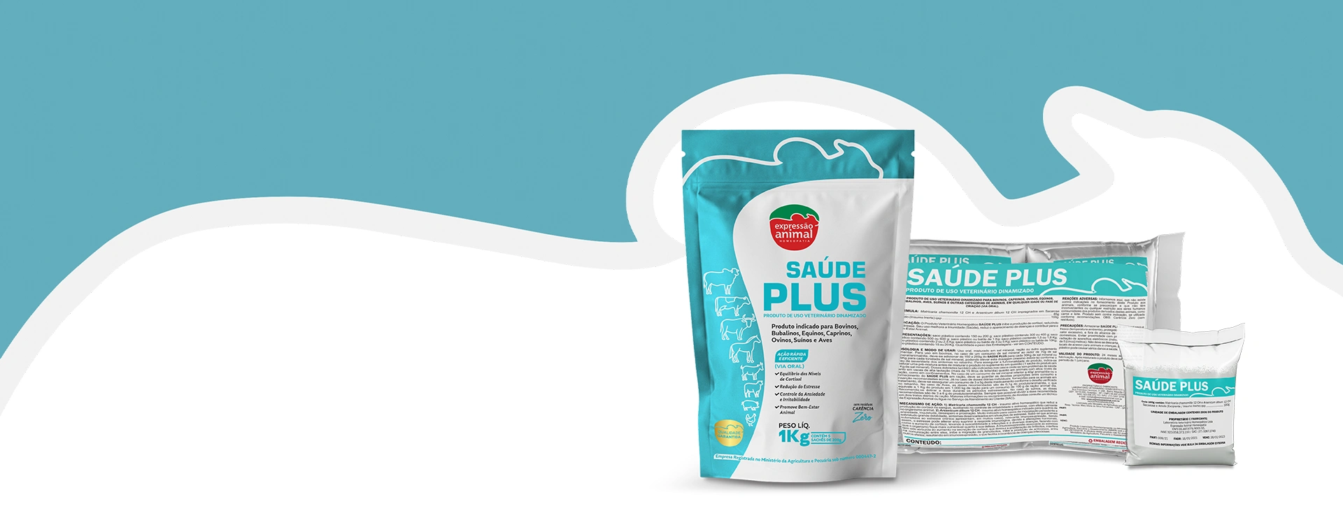 SAÚDE PLUS eleva a defesa natural do organismo,  melhorando a Imunidade e Saúde do animal tratado  